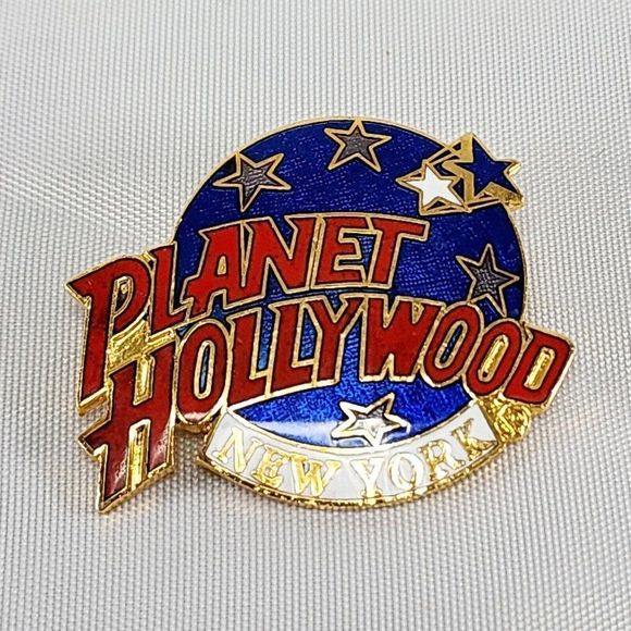 Planet Hollywood New York Vintage Enamel Pin Rare Collector Pin 80s Rare‎ Clean - Picture 1 of 8
